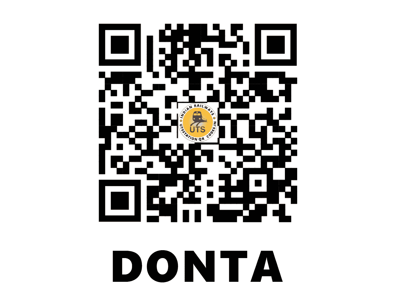 UTS QR Code for DONTA - DON (WR - MADHYA PRADESH)